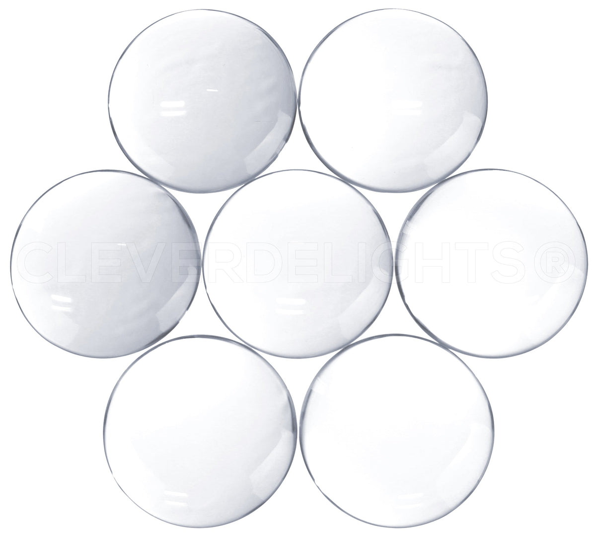 CleverDelights 14mm (9/16) Round Glass Cabochons - 100 Pack