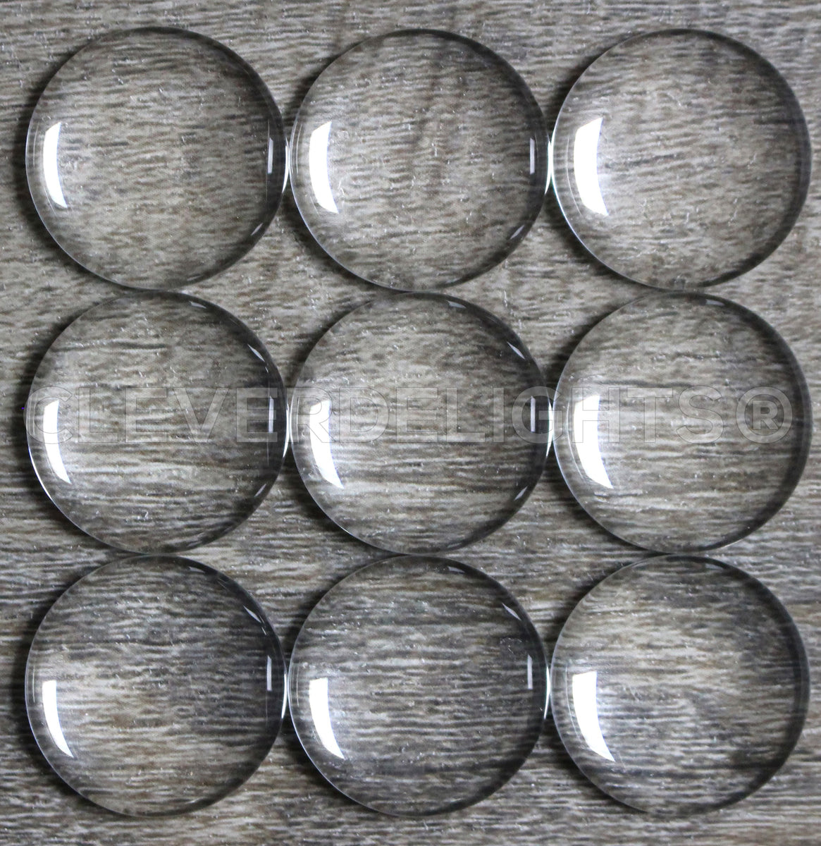 CleverDelights 30mm (1 3/16) Round Glass Cabochons