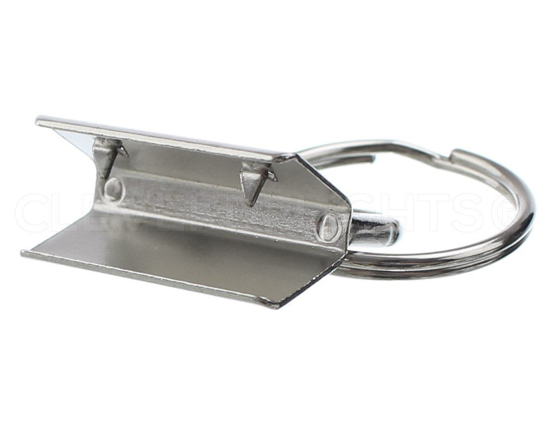 1.25 Nickel Plated Key Fob Hardware Sets - Pick Quantity - FREE SHIPPING