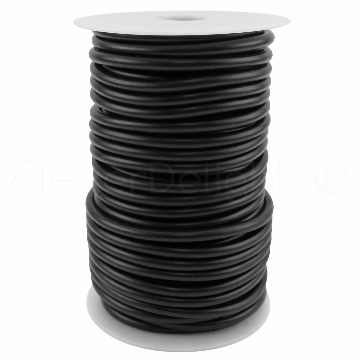 CleverDelights Plastic Spools - 3 x 2 3/4 - Black - 100 Pack 