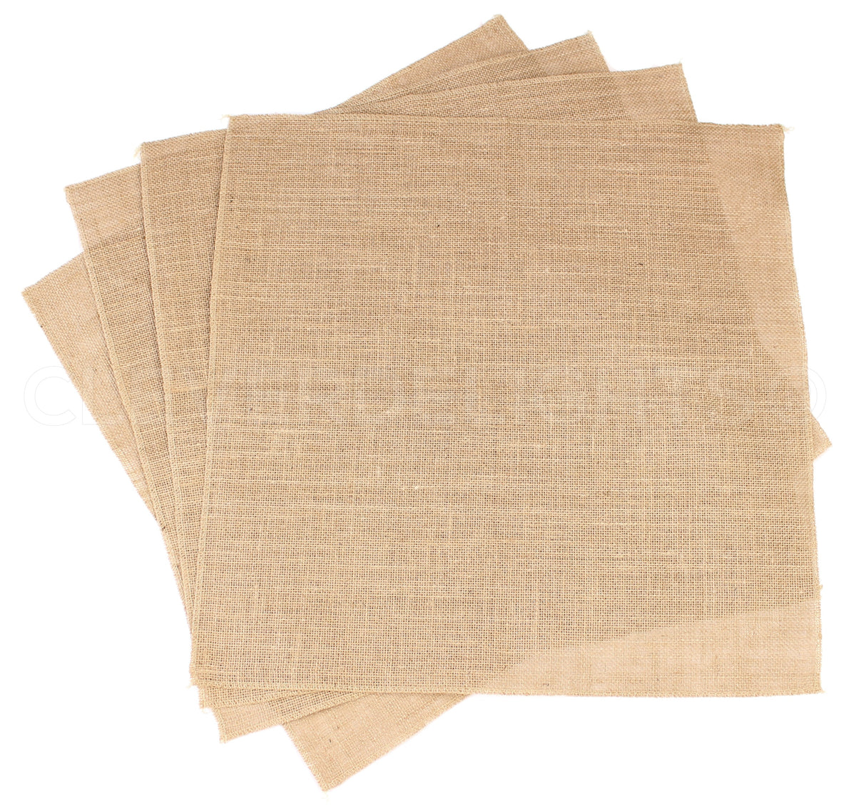CleverDelights Burlap Tablecloths - 60 x 60 - Finished Edge