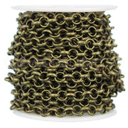 Rolo Chain - 1/4" Link - Antique Bronze Color