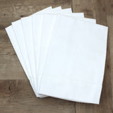 20" Heavyweight Hemstitch Dinner Napkins - 70% Cotton / 30% Linen Blend - White