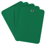 Green Plastic Tags - 3.5" x 2.5"