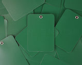 Green Plastic Tags - 3.5" x 2.5"