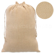 Herringbone Burlap Bags - 10" x 14"