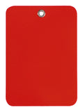 Red Plastic Tags - 3.5" x 2.5"