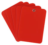 Red Plastic Tags - 3.5" x 2.5"