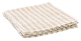 6" Natural/Ivory Stripe Burlap Squares - Finished Edge