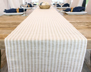 14" Natural/Ivory Stripe Burlap Roll - 5 Yards