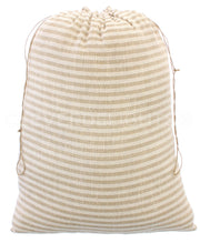 Natural/Ivory Stripe Burlap Bags - 18" x 24"