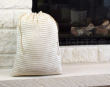 Natural/Ivory Stripe Burlap Bags - 18" x 24"