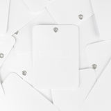 White Plastic Tags - 3.5" x 2.5"