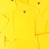 Yellow Plastic Tags - 3.5" x 2.5"