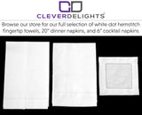 20" Heavyweight Hemstitch Dinner Napkins - 70% Cotton / 30% Linen Blend - White