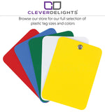 White Plastic Tags - 3.5" x 2.5"